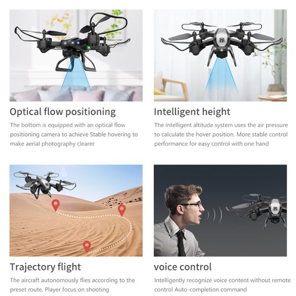 RC Drone WiFi FPV Camera 4K Dual Drone Optical Positioning RC Helicopter Altitude Hold Long Flight Time Foldable Quadcopter Dron For Cheap