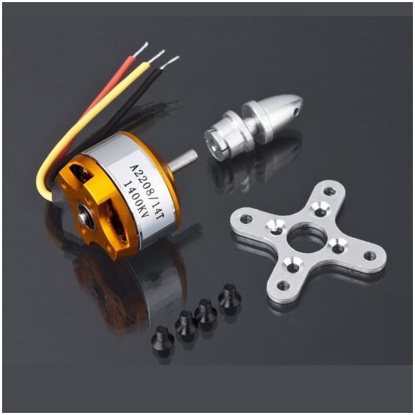 1pcs Brushless DC Electric Motor A2208 KV1100 KV1400 KV2600 for RC Airplanes Boat Vehicle Model Glider Plane Kit Fashion