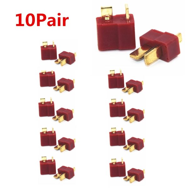 10 Pairs T Plug Male & Female Deans Connectors Style For RC LiPo Battery New Cheap