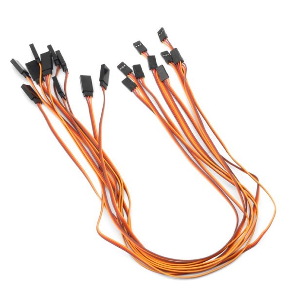 10Pcs 500mm Servo Extension Lead Wire Cable For RC Futaba JR Male to Female 50cm Supply