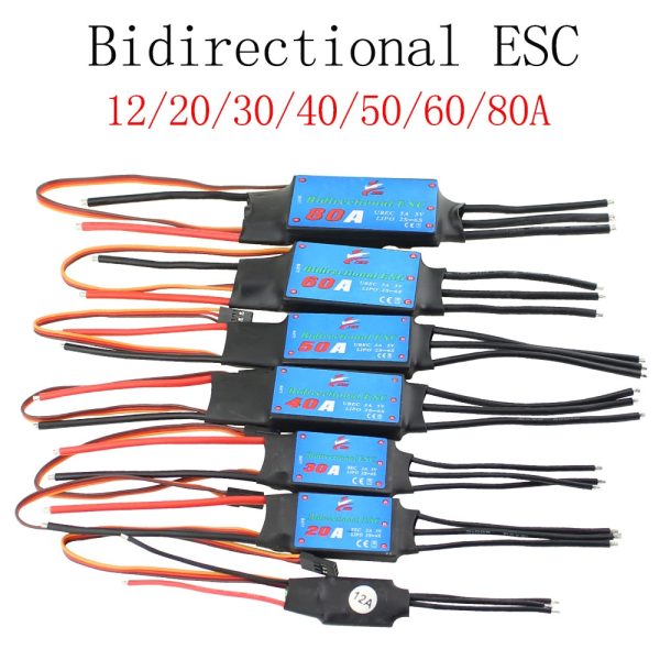 ZMR 12A 20A 30A 40A 50A 60A 80A Bidirectional Brushless ESC for Remote Control Car Pneumatic Underwater Propeller Online