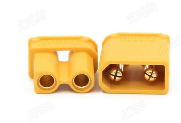 100pcs lot Amass XT30U 2mm Antiskid Plug Connector Male+Female 2mm Golden Connector   Plug Upgrade XT30 ( 50 Pair ) on Sale