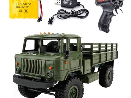 WPL B-24 Remote Control Military Truck DIY Off-Road 4WD RC Car 4 Wheel Buggy Drive Climbing GAZ-66 Vehicle for Birthday Gift Toy Fashion