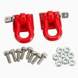 1 Pair 1:10 RC Crawler Accessories Red Trailer Hook Scale Accessory For RC Crawler SCX-10 Truck Climbing Car Truck Trailer Hook For Cheap