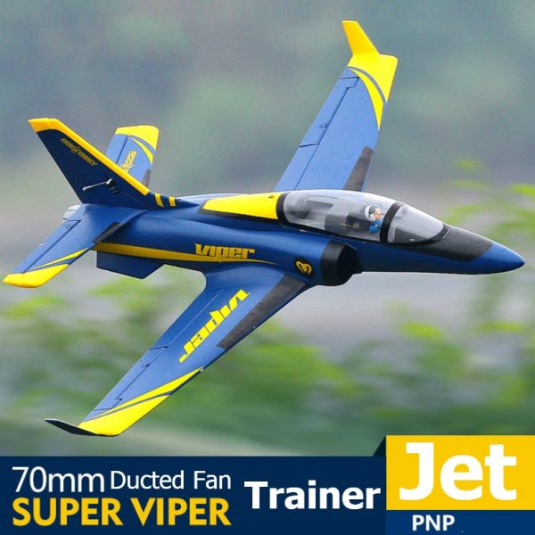 FMS RC Airplane 70mm Super Viper Ducted Fan EDF Jet Trainer 6S 6CH with Retracts Flaps PNP EPO Model Hobby Plane Aircraft Avion Cheap