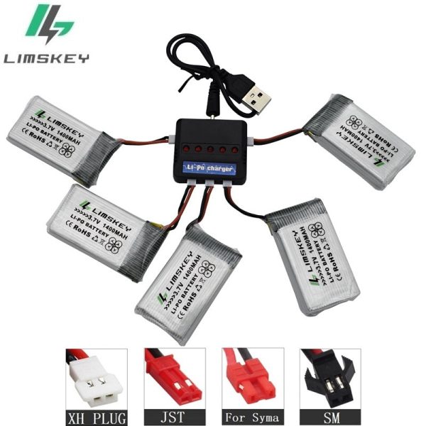 1400mAh 3.7v lipo Battery for SYMA X5 X5S X5C X5SC X5SH X5SW M18 H5P HQ898B HQ859B H11D H11C T64 T04 T05 F28 F29 T56 T57 Charger Cheap