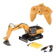 2019 NEW HUINA TOYS 1510 2.4G 1 16 11CH Alloy RC Excavator Truck Engineering Construction Vehicle with 680  Rotation Sound Light For Sale