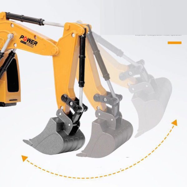 2.4Ghz 6 Channel 1:24 RC Excavator toy RC Engineering Car Alloy and plastic Excavator RTR For kids Christmas gift Online Sale