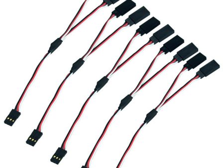 10pcs 300mm 500mm FPV Servo Y Extension Cable 30cm Cord Y Lead 50cm Wire for JR Futaba Aileron Double Power Connection RC Drone Online now