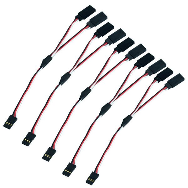 10pcs 300mm 500mm FPV Servo Y Extension Cable 30cm Cord Y Lead 50cm Wire for JR Futaba Aileron Double Power Connection RC Drone Online now