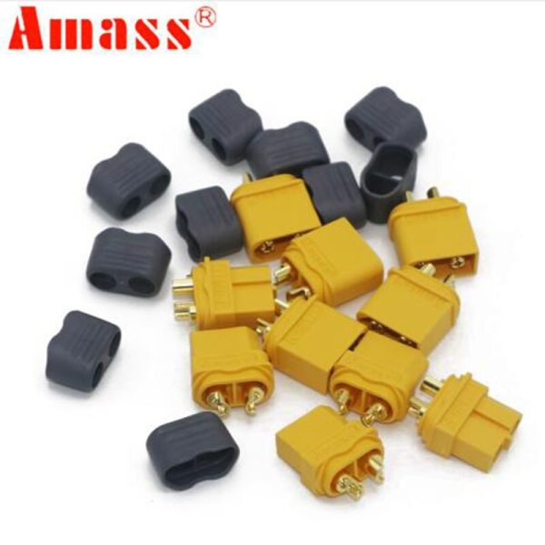 10pcs 5Pairs Amass XT60 XT30 XT60H XT30U Plug Connector Male Female RC Quadcopter FPV Racing Drone batería Lipo on Sale