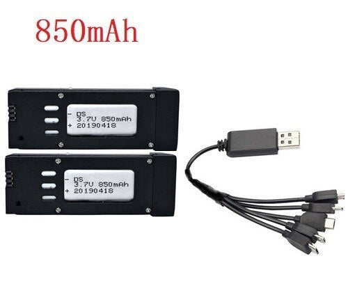 ( 5-In-1 ) 850mAh 3.7V Battery Charger Sets for E58 JY019 S168 RC Quadcopter Spare Parts 3.7v RC Drone Lipo Battery 5pcs sets Online