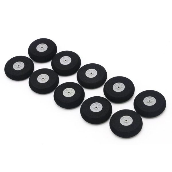 10pcs lot High quality Airplane Wheels 30mm 40mm 55mm 65mm 75mm Airplane sponge wheels Hot on Sale