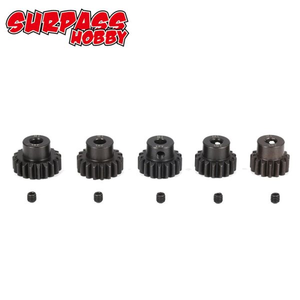 SURPASS HOBBY 5Pcs M1 5mm 11T-15T 15T-19T 18T-22T  Metal Pinion Motor Gear Set for 1 8 RC Car Truck Brushed Brushless Motor Hot on Sale