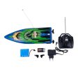 2 Pcs RC Boat Radio Remote Control Twin Motor High Speed Boat RC Racing Toy Gift for Kids Eu Plug, Green & Red Supply