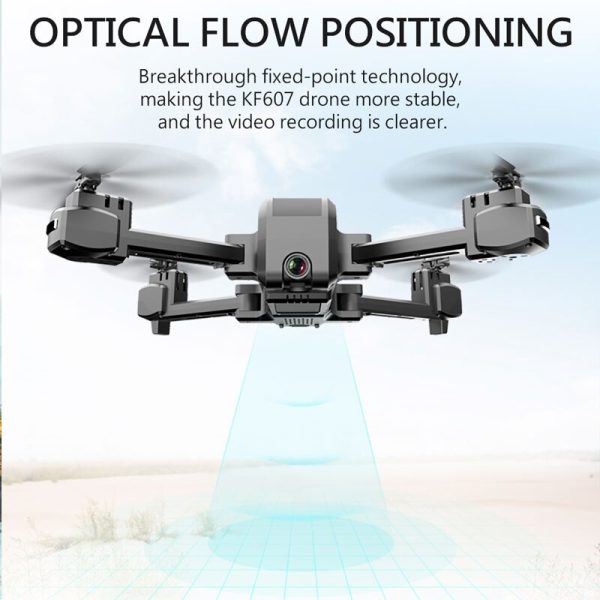 Newest KF607 Quadcopter with Wifi FPV 1080P 4K HD Dual Camera Optical Flow Selfie Drone Foldable Mini Dron VS SG106 visuo xs816 Hot on Sale