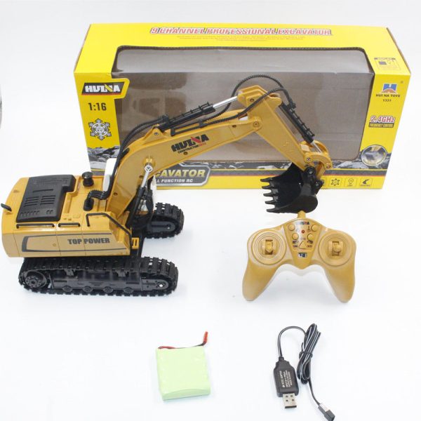 HUINA 1331 1 18 2.4G RC Chargeable Electric Excavator Model Engineering Digging Toys Sale