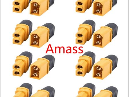 10 x Amass XT60+ Plug Connector With Sheath Housing 5 Male 5 Female (5 Pair ) servo spare parts Online now