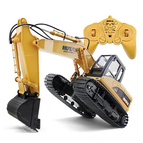 2019 Brand New Toys 15 Channel 2.4G 1 14 RC Excavator Charging RC Car With Battery RC Alloy Excavator RTR For kids Sale