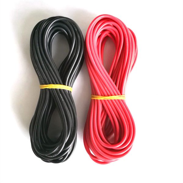 10 meters lot wire silicone 10 12 14 16 18 20 22 24 26 AWG 5m red and 5m black color cable High Quality Supply