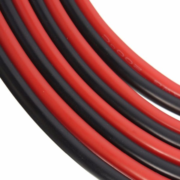 1M Red 1M Black Silicone Wire 6AWG 7AWG 8AWG 10AWG 12AWG 14AWG 16AWG 18AWG 22AWG 20AWG Heatproof Soft Silicon Silica Wire Cable Discount