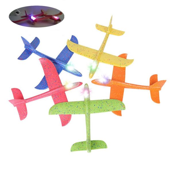 48cm Airplane Foam Toys Light Flying Mini Foam Throwing Glider Inertia DIY Aircraft Toy Hand Launch Airplane Model Toys Online Sale