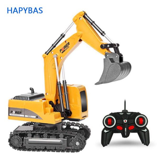 2.4Ghz 6 Channel 1:24 RC Excavator toy RC Engineering Car Alloy and plastic Excavator RTR For kids Christmas gift Online Sale