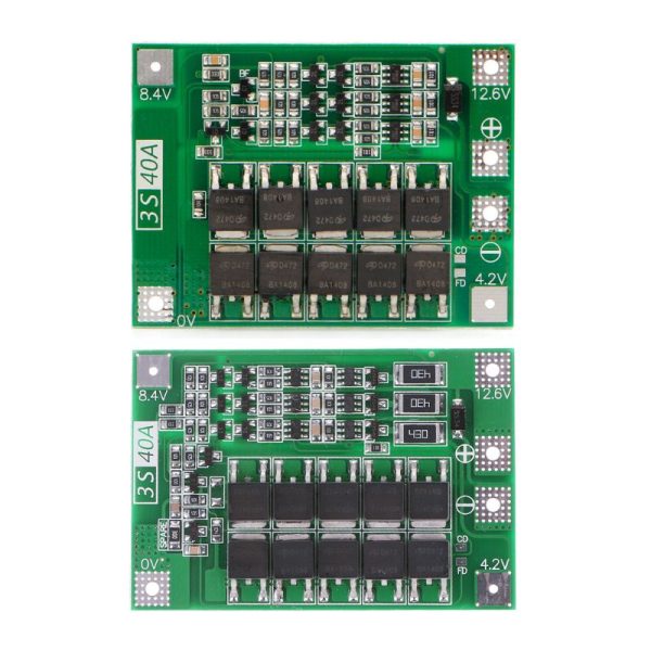 1pcs 3S 11.1V 12.6V 40A w Balance 18650 Li-ion Lithium Battery BMS Protection Board Enhanced Balanced Version Hot on Sale