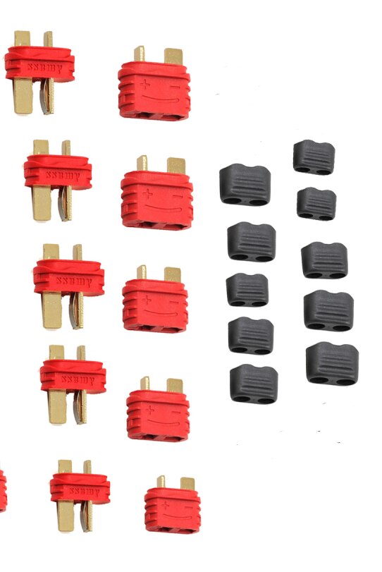 2 5 10 Pairs AMASS Upgrated Sheathed T Plug Connectors Dean Style with Protection Cover for RC Battery ESC Motor Controller Online now