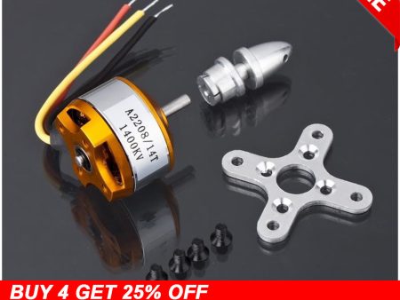 1pcs Brushless DC Electric Motor A2208 KV1100 KV1400 KV2600 for RC Airplanes Boat Vehicle Model Glider Plane Kit Fashion