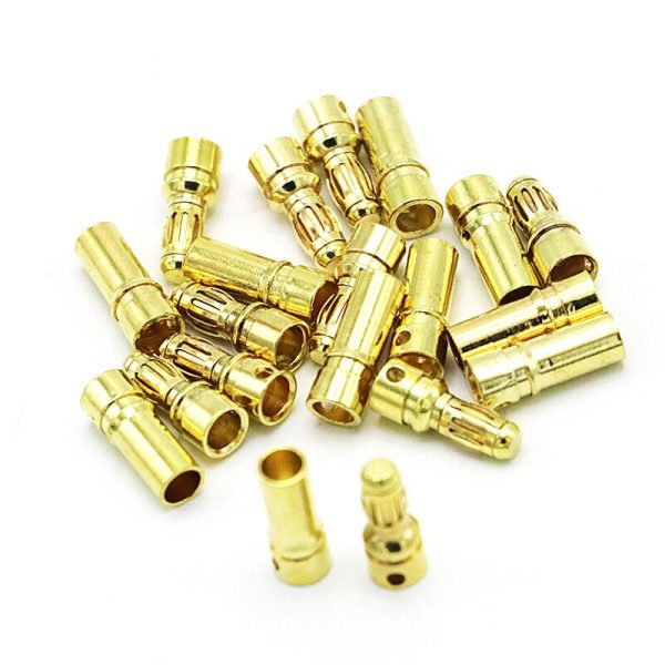 20 40pcs 3.5mm Gold Bullet Banana Connector Plug For ESC Battery Motor (10 20 pair) Online