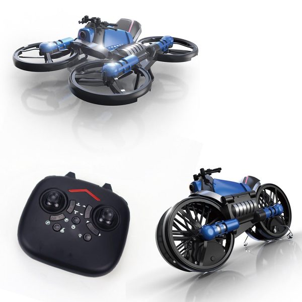 2-In-1 2.4G Remote Control Deformation Motorcycle Folding Quadcopter With Land And Air Dual Modes Model Educational Toy For Kids Discount