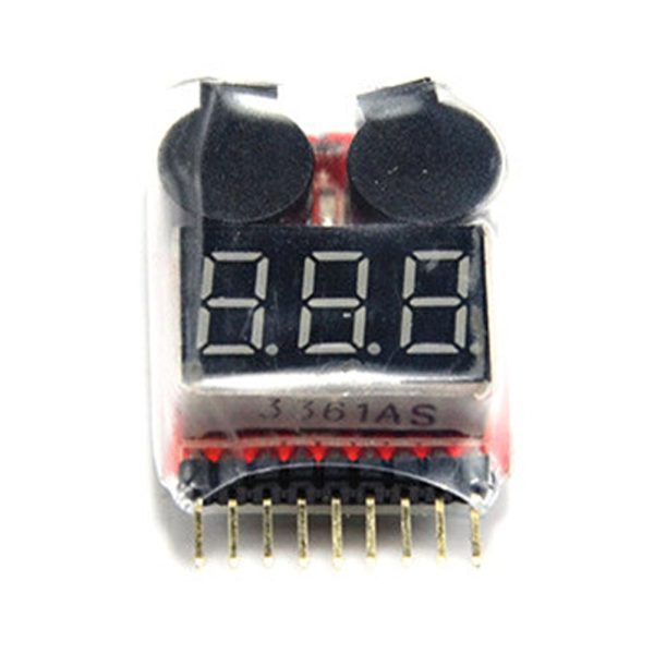 2019 new RC Lipo Battery Low Voltage Alarm 1S-8S Buzzer Indicator Tester LED Voltage Meters Discount