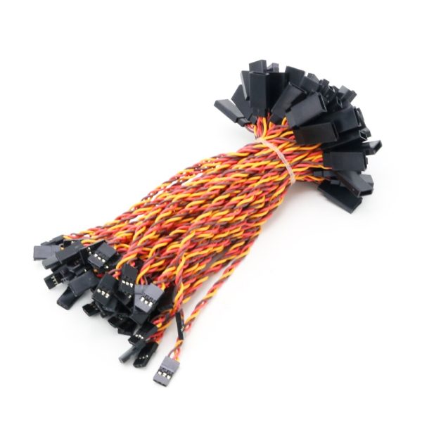 10pcs 10 15 30 50 100cm Servo Extension Cable 30   60coreFor Futaba JR Anti-interference Servo For RC Helicopter Part Fashion