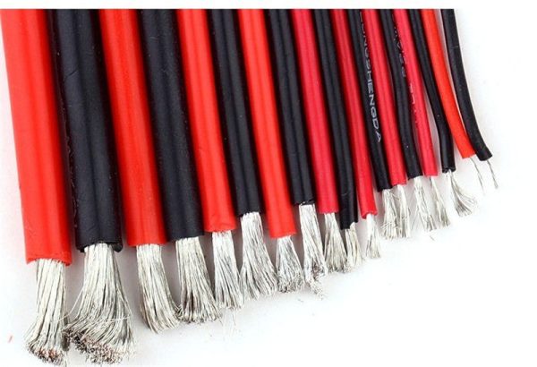 2PCS 1meter Red & 1meter Black Silicon 12AWG   14AWG   16AWG   22AWG   24AWG Heatproof Soft Silicone SR Wire Cable For RC Toys For Cheap