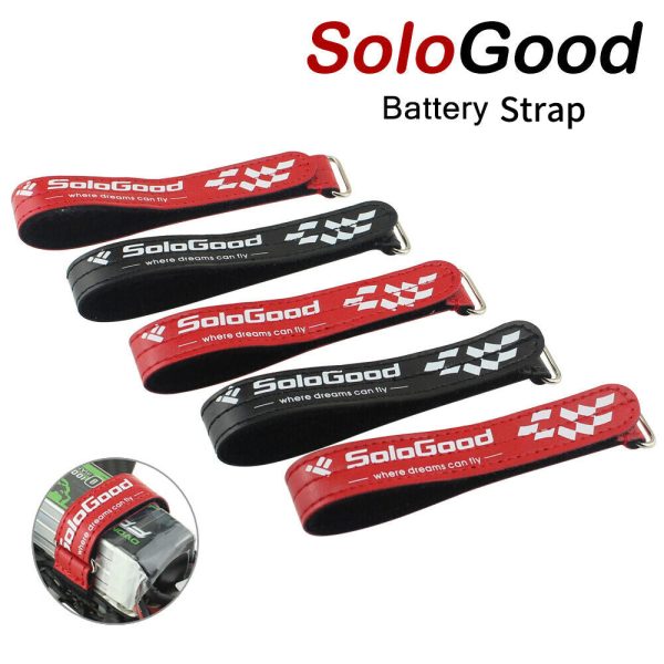 SoloGood 5PCS Strong RC Lipo Battery Strap Tie Cable Tie Down Strap 25*2cm Colorful For RC FPV Helicopter Quadcopter Model Tie Hot on Sale