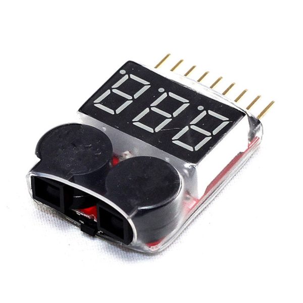 2019 new RC Lipo Battery Low Voltage Alarm 1S-8S Buzzer Indicator Tester LED Voltage Meters Discount