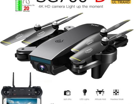 SG700-D Professional Foldable Drone with Dual Camera 1080P 720P 4K Selfie WiFi FPV Optical Flow RC Quadcopter Helicopter XS809S For Cheap