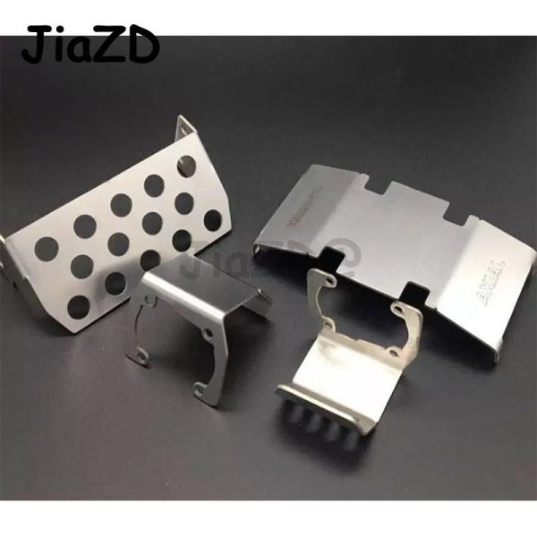 Stainless Steel Chassis Armor Protection Skid Plate for 1 10 RC Crawler Accessories TRX4 SCX10 II 90046 47 90059 60 F120BP ZXZ For Sale