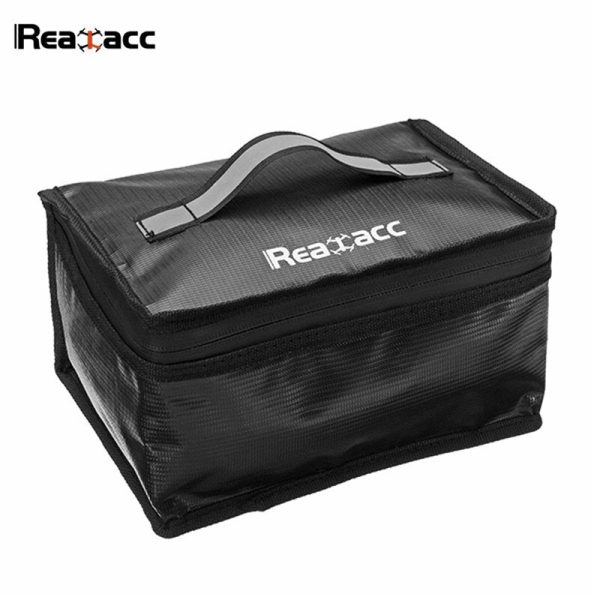 Upgraded Realacc Fireproof Waterproof Lipo Battery Safety Bag Handbag Soft Suitcase With Luminous Handle Boxes for RC Battery on Sale