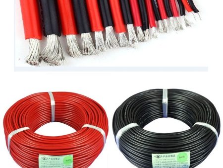 2PCS 1meter Red & 1meter Black Silicon 12AWG   14AWG   16AWG   22AWG   24AWG Heatproof Soft Silicone SR Wire Cable For RC Toys For Cheap