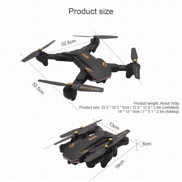 VISUO XS809S XS809HW Foldable Selfie Drone with Wide Angle 0.3MP 2MP HD Camera Quadcopter WiFi FPV RC Helicopter Mini Dron Hot on Sale