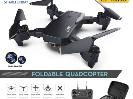 SHAREFUNBAY Drone 4k HD Wide Angle Camera 1080P WiFi fpv Drone Dual Camera Quadcopter Height Keep Drone Camera Discount