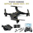 VISUO XS809S BATTLES SHARKS WIFI FPV Wide Angle Camera Foldable RC Drone Quadcopter VS Visuo XS809HW SX812 SG106 906 M69 M70 For Sale