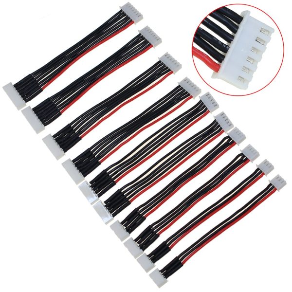 10PCS Lipo Battery Balance Charger Cable 11CM 2S 3S 4S 5S 6S 22AWG Cable Soft Silicon Wire Plug For IMAX B3 B6 Hot on Sale