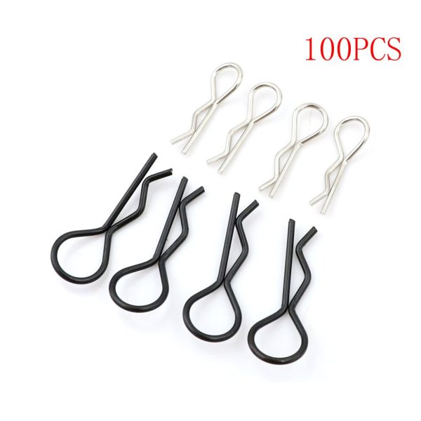 100pcs lot 1 10 1 8 Stainless Steel Body Clips Pins For RC Car Racing Shell Wind Tail Parts Online