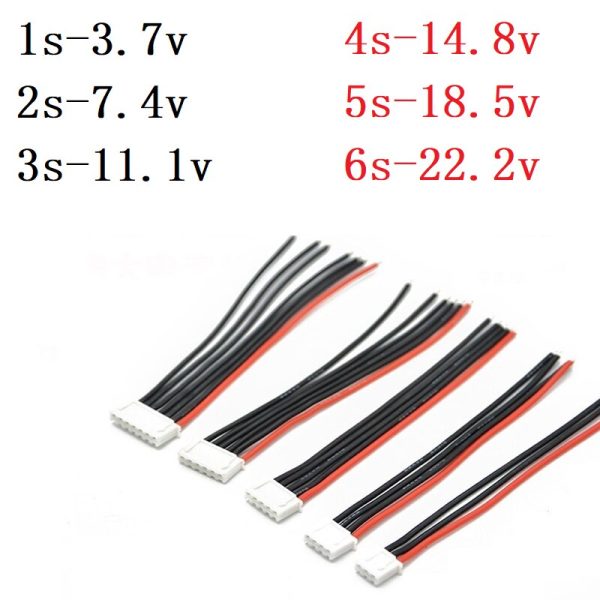 1s 2s 3s 4s 5s 6s 22AWG Cable 10CM (100MM) RC Lipo Battery Charger Wiring 7.4v 11.1v 14.8v 22.2v For IMAX B3 B6 Balance Charger Hot on Sale