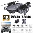 Visuo XS816 Drone 4K With Camera HD Helicopter WiFi FPV Optical Flow Positioning Foldable Dual Camera Selfie Drone RC Quadcopter Online Hot Sale