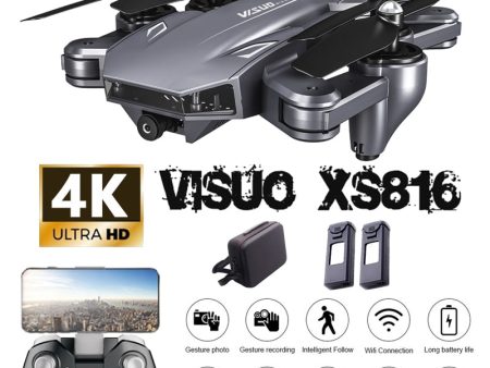 Visuo XS816 Drone 4K With Camera HD Helicopter WiFi FPV Optical Flow Positioning Foldable Dual Camera Selfie Drone RC Quadcopter Online Hot Sale