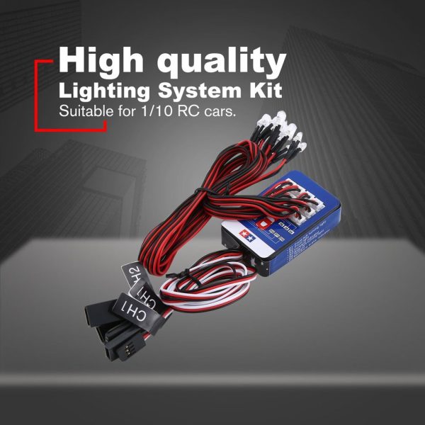 12 LED Lighting Kit Steering Brake Simulation Flash Light for 1 10 RC Car For Yokomo For Tamiya Exquisitely Designed Online Sale